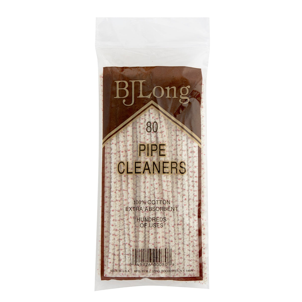 B.J. Long bristle pipe cleaners 6 inch, pack of 40