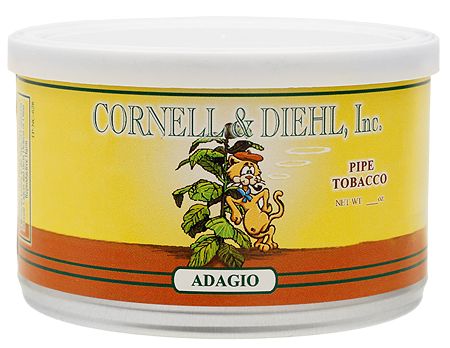 Cornell and Diehl Adagio pipe tobacco, packaged pipe tobacco
