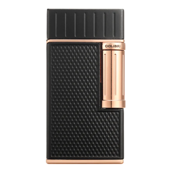 Colibri Julius Classic flint lighter in black and rose gold