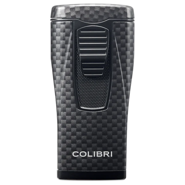 Colibri Monaco triple flame lighter in black carbon fiber