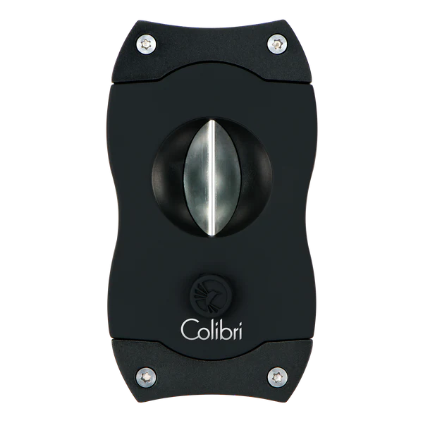 Colibri V cut cigar cutter in black finish