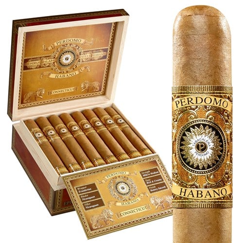 Perdomo Bourbon Barrel Aged Connecticut Robusto cigar, single stick