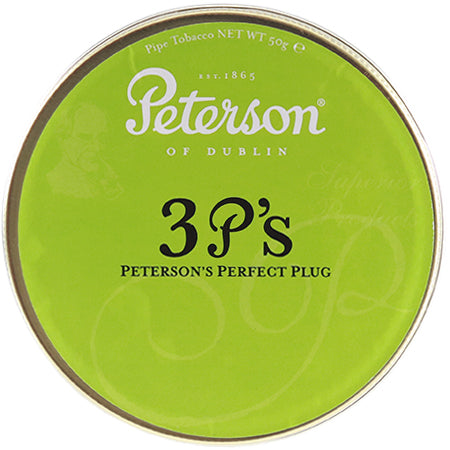 Peterson 3 P's Perfect Plug pipe tobacco, tin