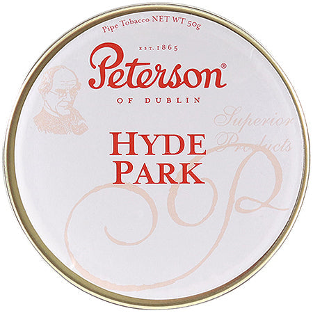 Peterson Hyde Park pipe tobacco, tin