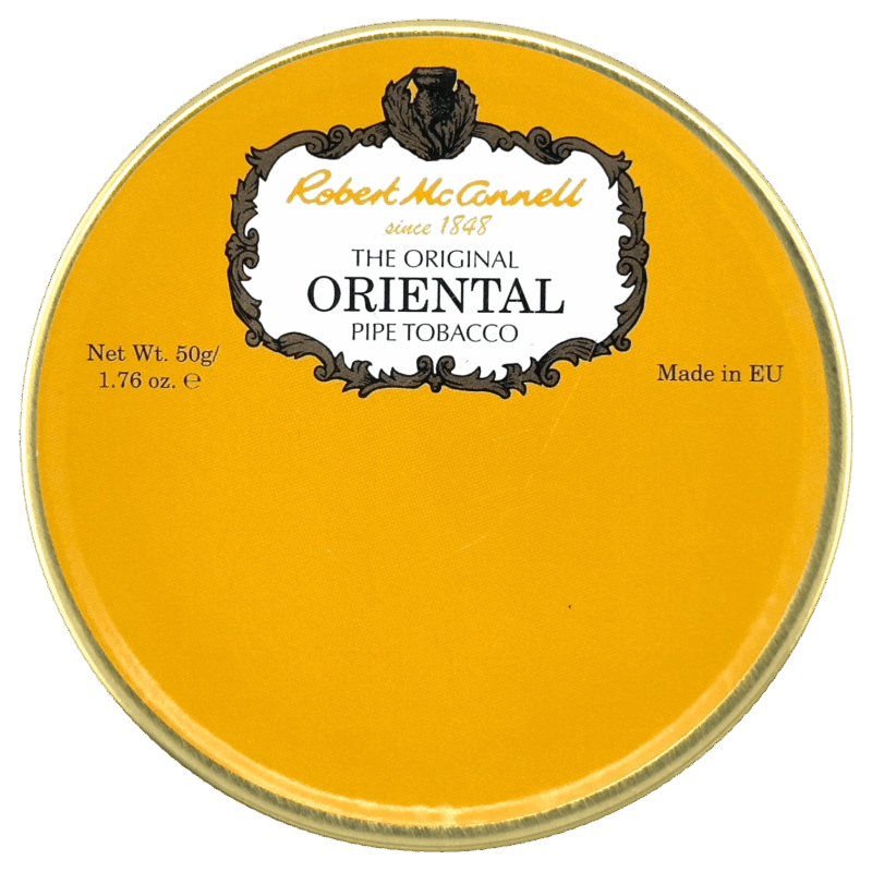 Robert McConnell Oriental pipe tobacco, 1.76 ounce tin