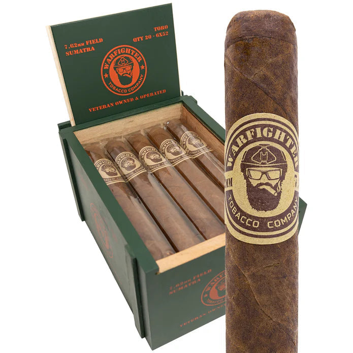 Warfighter 7.62 Field Sumatra Robusto cigars, box