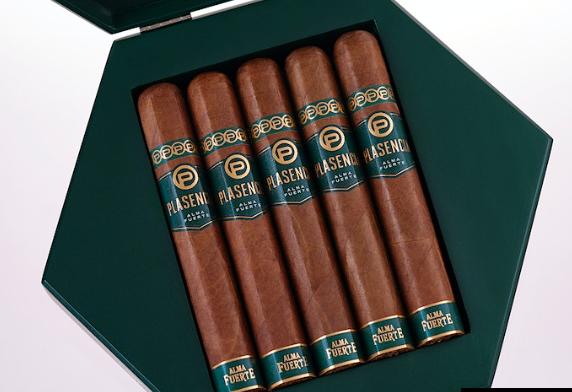 Plasencia Alma Fuerte Sixto green hexagon box of cigars