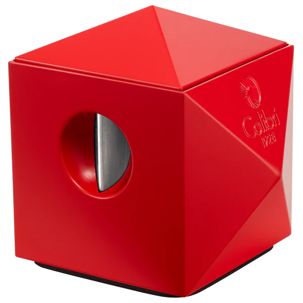 COLIBRI QUASAR TABLETOP TWO IN ONE CIGAR CUTTER RED