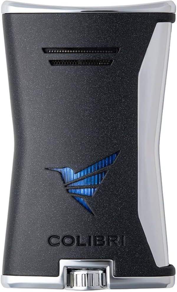 COLIBRI SLIM BLACK CHROME LIGHTER